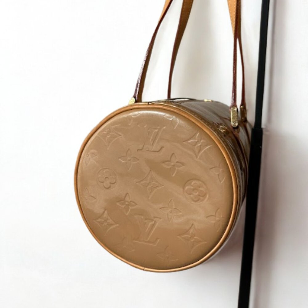 Vintage LV AUTH Bedford Handbag Beige Vernis - Picture 4 of 14